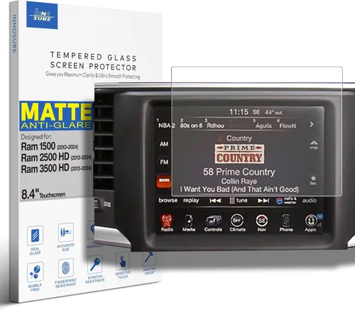 Vista 8 de Protector de pantalla de vidrio prémium para Ram 1500 2500HD 3500HD Uconnect 8.4 pulgadas (2013-2024) pantalla táctil (HD transparente)