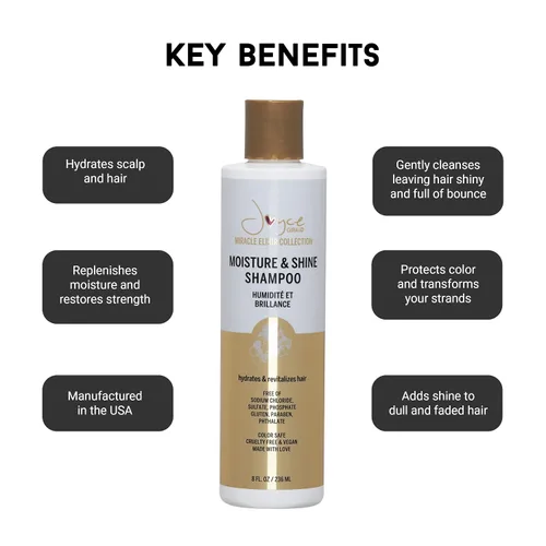 Vista 3 de Joyce Giraud Miracle Elixir Moisture & Shine Champú, hidrata y protege el color, 8 onzas líquidas