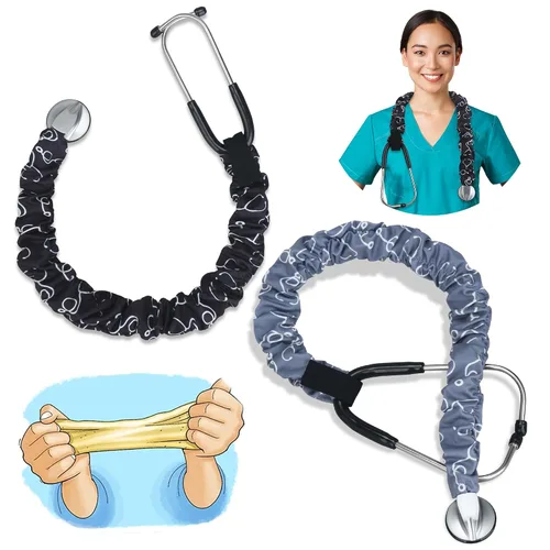 Vista 17 de ABAMERICA Fundas Elásticas Elásticas de Aspecto Delgado para Estetoscopios, Ajuste Universal para Todo Tipo de Estetoscopios