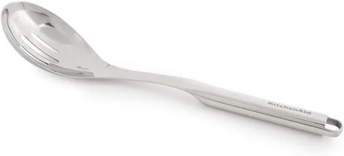 Vista 2 de KitchenAid Cuchara ranurada prémium con gancho para colgar, 13.3 pulgadas, acero inoxidable