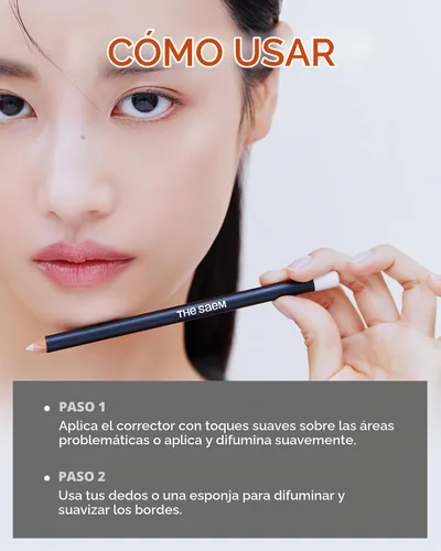 Vista 6 de THESAEM Cover Perfection - Lápiz Corrector Ideal de 0.04 onzas – 0.5 beige hielo para tonos de piel neutros claros 17-19 – Lápiz delgado multiusos