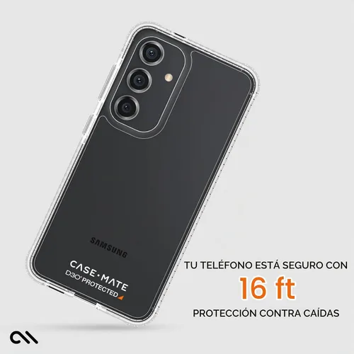 Vista 3 de Case-Mate Funda transparente resistente para Samsung Galaxy S24 [protección contra caídas D3O de 16 pies] [compatible con carga inalámbrica] Funda
