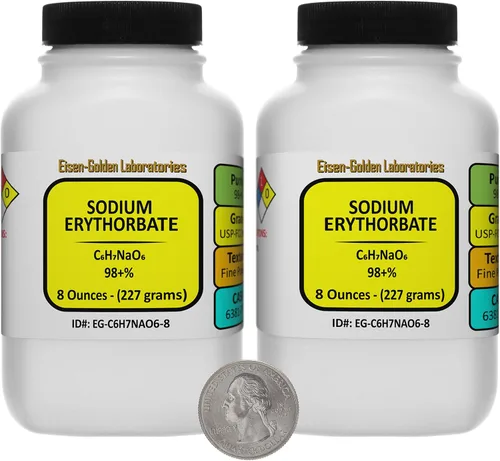 Vista 7 de Eritorbato de sodio [C6H7NaO6] 98+% USP-FCC Polvo de grado alimenticio 4 onzas en una botella