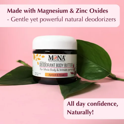 Vista 8 de MONA Desodorante natural para todo el cuerpo y partes íntimas, crema desodorante para mujeres, hombres y adolescentes, sin aluminio, bicarbonato