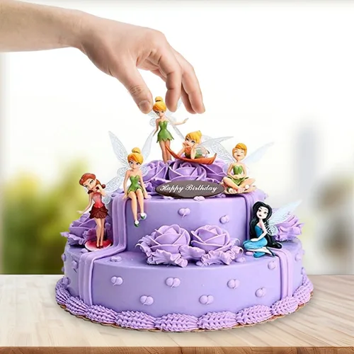 Vista 4 de 6 PCS Mini Figuras de Hadas para Jardín de Hadas, Adornos de Hadas en Miniatura de Resina, Hada Pequeña para Decoración de Pasteles de Cumpleaños