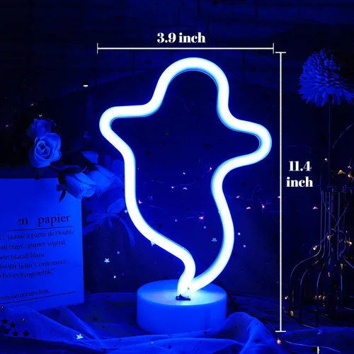 Vista 6 de Luz de neón con base de neón, luces de noche, decoración de pared, decoración del hogar, luz led