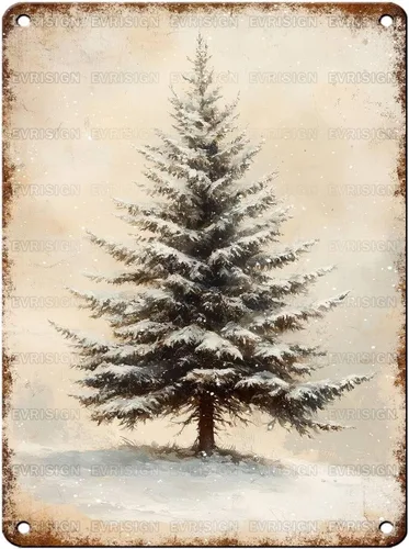 Vista 14 de Letrero de metal con texto en inglés "Just a Girl Who Loves Christmas", póster de hojalata para árbol de Navidad, decoración conmovedora de pared