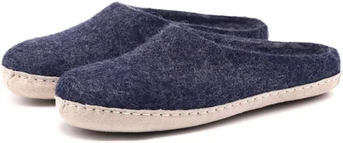 Vista 3 de Pantuflas tipo mule para hombre de lana merino de fieltro 'Astoria