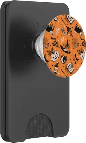 Vista 7 de Bonitos popSockets retro de brujería para Halloween, PopSockets intercambiables