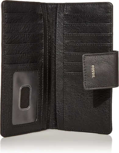 Vista 5 de Fossil - Cartera de piel Logan con lengüeta de bloqueo de interferencia de radiofrecuencia para mujer