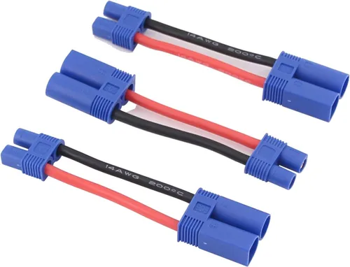 Vista 2 de 3pcs macho EC5 a hembra EC3 conector adaptador cable 14awg 2in para batería Lipo (B108-3)