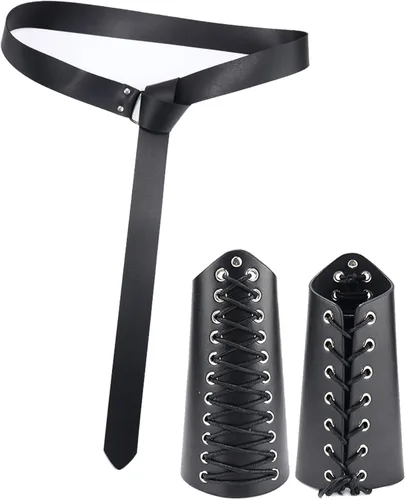 Vista 3 de SEAUR - Disfraz de Halloween para hombre, disfraz de fiesta de adultos, ropa de fiesta de vacaciones, cosplay, juego de ropa de caballero medieval