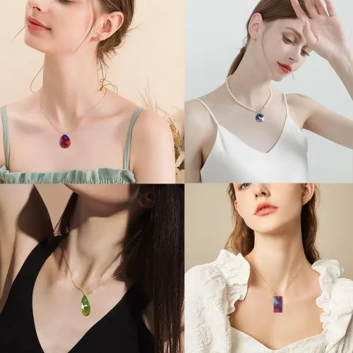 Vista 3 de 4 moldes para colgantes de resina isla, moldes de silicona oceánica para resina epoxi, moldes de resina de joyería para aretes, collares