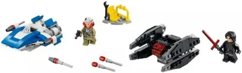 Vista 3 de LEGO Star Wars: The Last Jedi A-Wing vs TIE Silenciador Microfighters 75196 Kit de construcción (188 piezas)