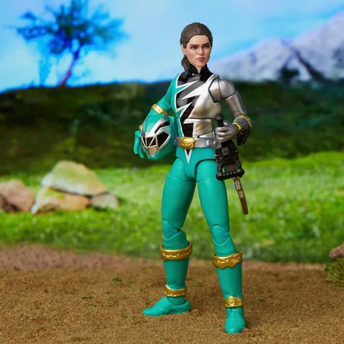 Vista 11 de Power Rangers Lightning Collection Dino Fury Green Ranger - Figura de acción a escala de 6 pulgadas, juguetes y figuras de acción para niños a