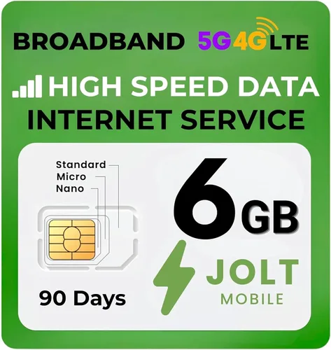 Vista 14 de Kit de iniciación - Tarjeta SIM de datos Jolt Mobile para cámara, rastreadores GPS, routers, tabletas y dispositivos IoT - Kit SIM 3 en 1, estándar