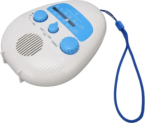 Vista 8 de Radio de bolsillo portátil AM FM, radio de ducha impermeable, radio AM FM, radio de baño, altavoz integrado, radio de ducha a