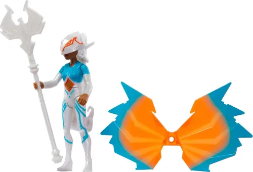 Vista 4 de Masters of the Universe Figura de He-Man y la hechicera y vehículo halcón alado inspirado en la serie animada Motu Netflix, regalo de juguete