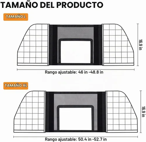 Vista 7 de YJGF Barrera de coche para perro para uso con cubierta de asiento trasero