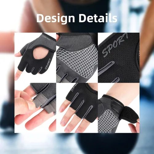 Vista 6 de Guantes de bicicleta para hombre, guantes de ciclismo, guantes de bicicleta para hombre, guantes de bicicleta de montaña, guantes de ciclismo