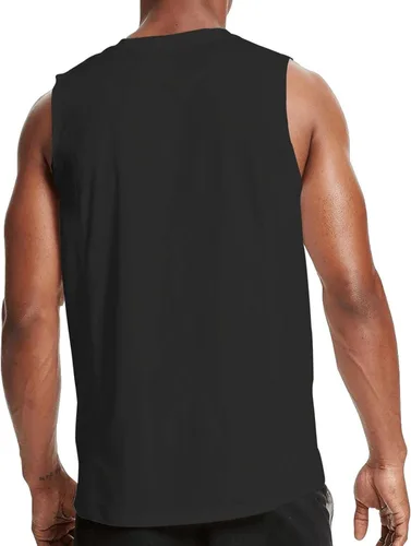 Vista 4 de DjkwePD Camiseta sin mangas para hombre, para gimnasio, entrenamiento, muscular, informal, para verano, para hombre