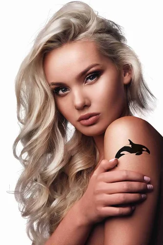 Vista 2 de Tatuajes temporales, 6 hojas de calcomanías blancas para adultos, niños, mujeres, hombres, brazos, piernas, pecho, cintura, cuello, 3.7 x 3.7