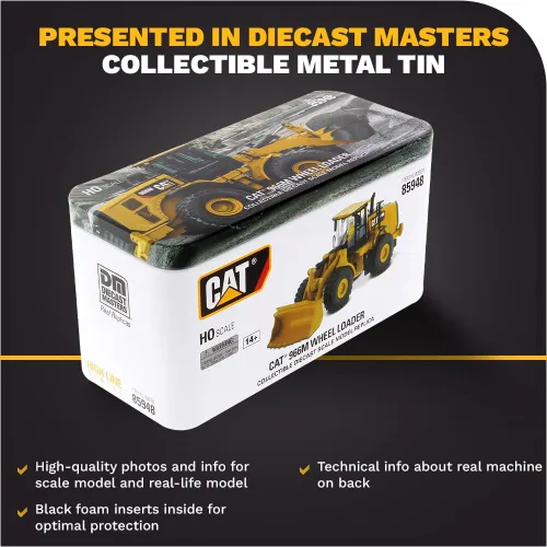Vista 6 de Diecast Masters 1:87 Escala Caterpillar 966M Cargadora de ruedas, Camiones para gatos y equipos de construcción HO Scale Series Modelo 85948