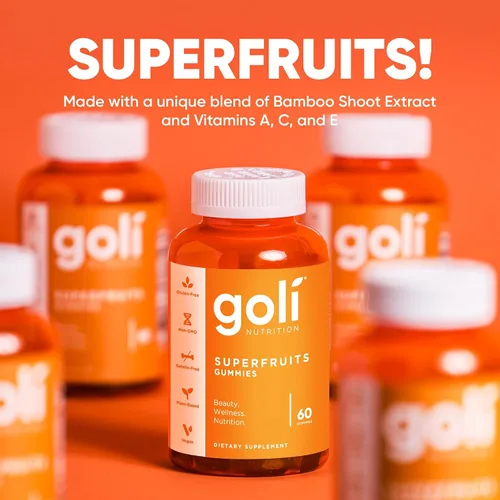 Vista 3 de Goli Nutrition - Gomita vitamínica SuperfRUITS de 60 quilates, con ingredientes potenciadores del colágeno. Radiar. Rejuvenecer. Refresca