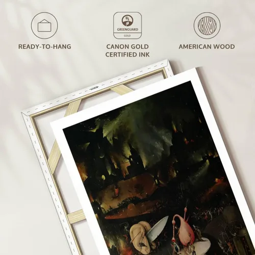 Vista 6 de Hieronymus Bosch - Arte de pared con texto en inglés "The Garden Of Earthly Delights" (El jardín de las delicias terrenales) para pared, póster