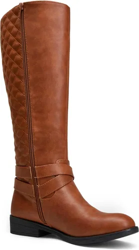 Vista 8 de Vepose - Botas de equitación 49 para mujer, botas altas hasta la rodilla, botas de pantorrilla con hebilla