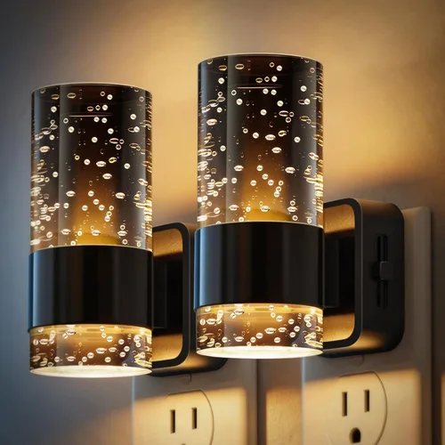 Vista 33 de JandCase Luz Nocturna de Vela, Luces Nocturnas que se Enchufan a la Pared, Blanco Suave 3000K, Brillo Ajustable 0-100LM, Sensor de Anochecer a