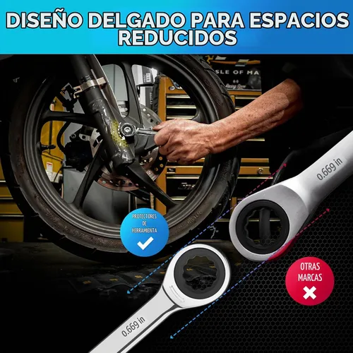 Vista 3 de Llave de trinquete, perfil delgado, llave de trinquete, llave de 0.669 in