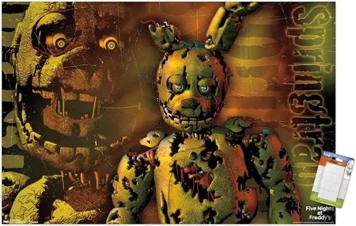 Vista 12 de Trends International Five Nights at Freddy's - Póster de pared Springtrap, 14.725 x 22.375 pulgadas, versión con marco de madera tipo granero