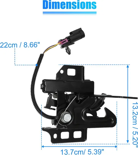 Vista 8 de X AUTOHAUX Bloqueo del pestillo del capó del motor del coche para Cadillac Escalade para Chevrolet Silverado Suburban Tahoe para GMC Sierra Yukon