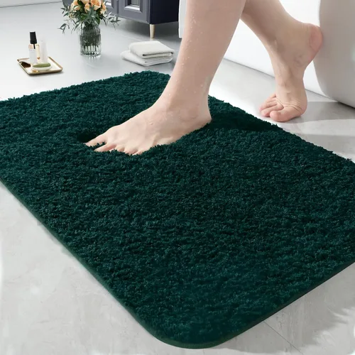 Vista 9 de LOCHAS Alfombra de baño de microfibra antideslizante de 36 x 24 pulgadas Gris