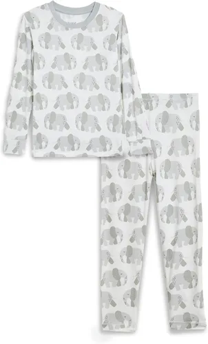 Vista 162 de KicKee Pants Conjunto de pijama de manga larga con estampado de piezas 90's Plaid