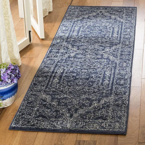 Vista 34 de SAFAVIEH ADR108B - Tapete de la colección Adirondack, 2 pies 1 pulgada x 6 pies, marfil y plateado, diseño de medallón oriental, no desprende