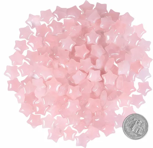 Vista 3 de SUNYIK Paquete de 20 mini piedras de bolsillo de cristal de estrella, piedra de preocupación de cristal curativo para meditación de reiki, ansiedad