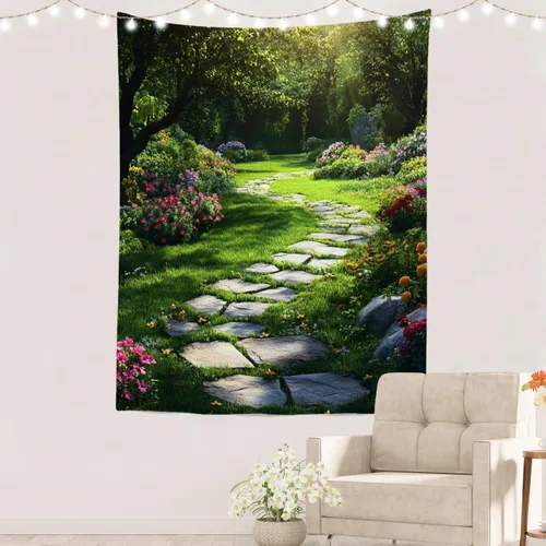 Vista 32 de Batmerry Abstract Repeat Polyester Tapestry, Tiled Directional Lightweight Wall Hanging High-Definition Print Backdrop For Dorm Room Bedroom Living