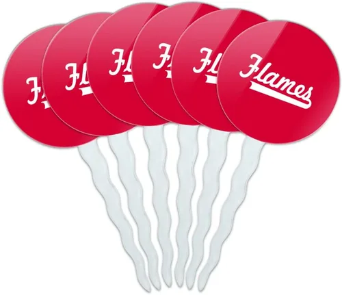 Vista 245 de Abilene Christian - Juego de 6 palillos para cupcakes con logotipo secundario