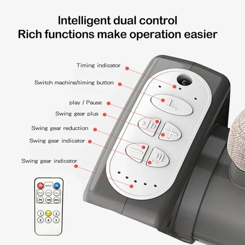 Vista 5 de Cuna inteligente con Bluetooth eléctrica para bebé, cuna para dormir conjuntamente, cuna plegable convertible con control remoto, música y 5 2 rosa