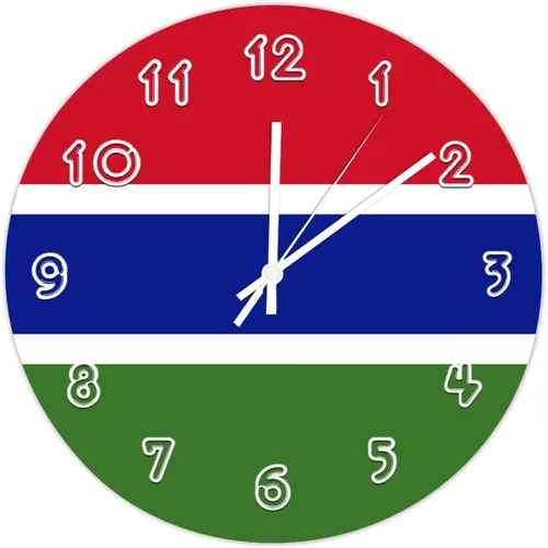 Vista 13 de Reloj de pared de Eritrea – Reloj de pared con bandera de Eritrea para dormitorio, sala de estar, oficina en casa, escuela, decoración artística