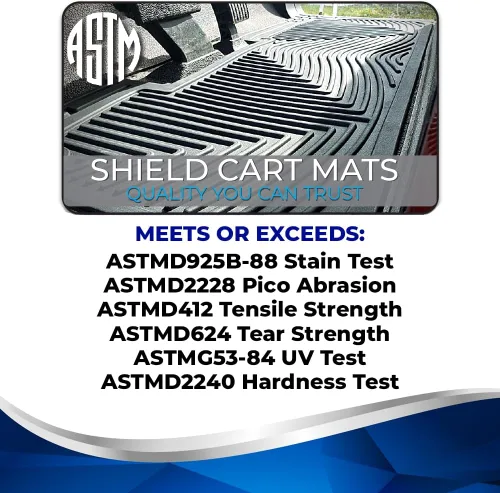 Vista 6 de Shield Family/Club Clean Golf Cart Floor Mat, New & Improved, Only Golf Car Mat to Meet 6 ASTM Standard for DS, TXT, RXV, Precedent, Yamaha & Icon