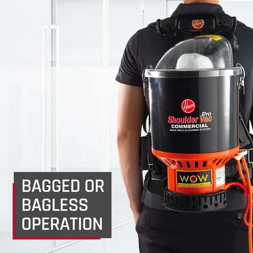 Vista 15 de Aspirador hombro Vac Pro sin bolsa Hoover Commercia ligera mochila aspiradora c2401