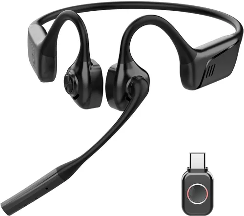 Vista 8 de ZIOCOM - Auriculares abiertos con micrófono, AptX-LL, compatibles con Negro