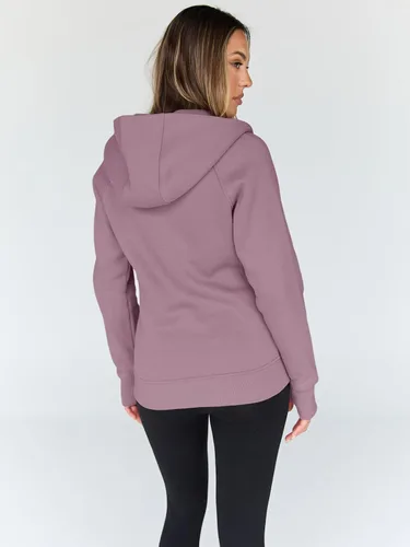Vista 106 de Trendy Queen Sudaderas con capucha y cremallera para mujer, chaquetas de vellón, talla extragrande, moda de otoño e invierno