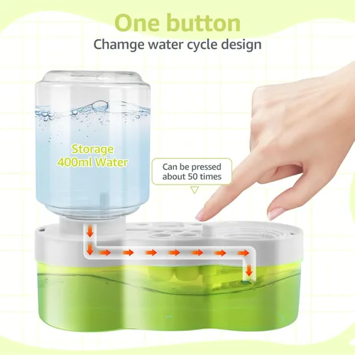 Vista 3 de Limpiador de pinceles de pintura para niños 2026 para circulación de agua, limpiador de pinceles de pintura con drenaje dispensador de agua