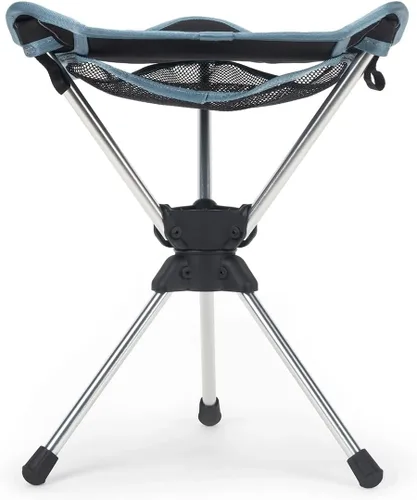 Vista 3 de GRAND TRUNK Compass Taburete giratorio de 360° para acampar, asiento trípode plegable ultraligero con marco de aluminio, silla portátil para Negro