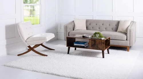 Vista 89 de Unique Loom Colección Davos Shag - Alfombra Lino