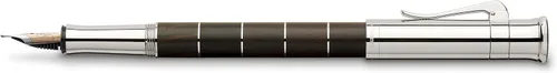 Vista 3 de Graf von Faber-Castell Pluma estilográfica clásica Anello Grenadilla, punta mediana (M) (FC145800)